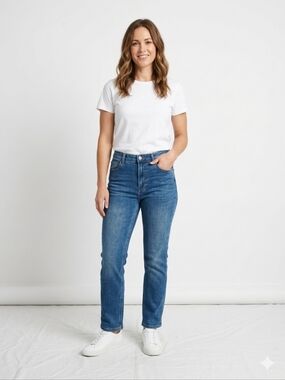 Reformation Jeans Womens Destin Wash Straight Slim Leg High Waist Ankle Size 27